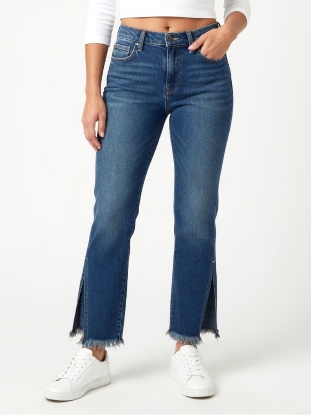 Current/Elliott The Fan Kick Jeans Blue 24 NWT
